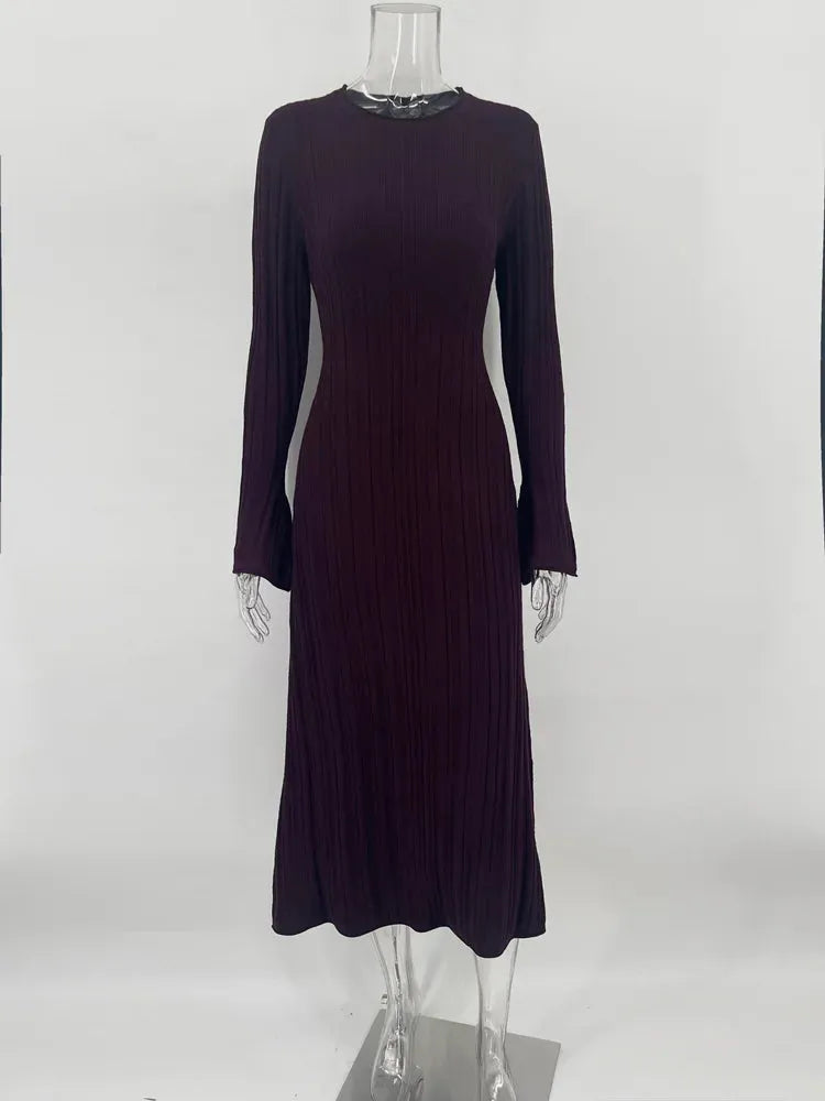 Long Sleeve Party Dress Female Knit Bandage - Everclothed™