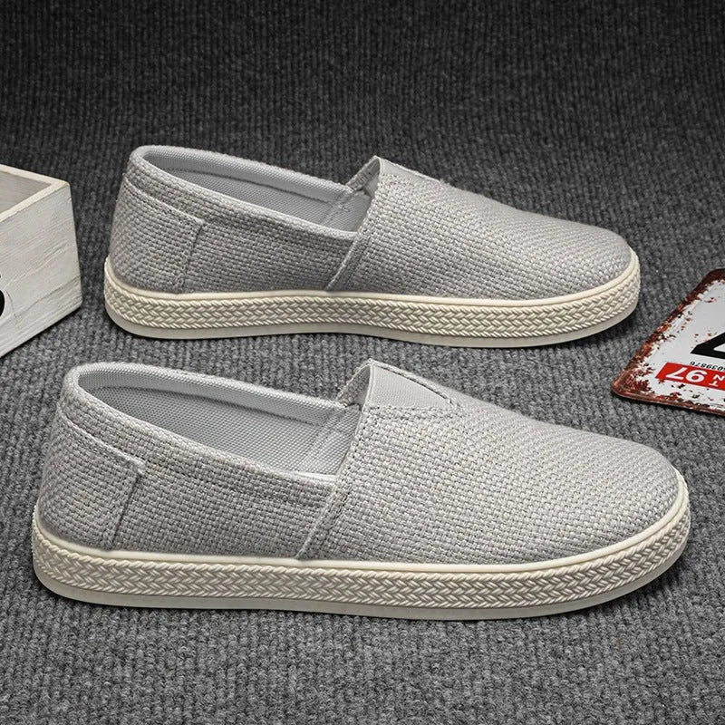Easy slip on Linen Shoes – Canvas & Breathable Style.
