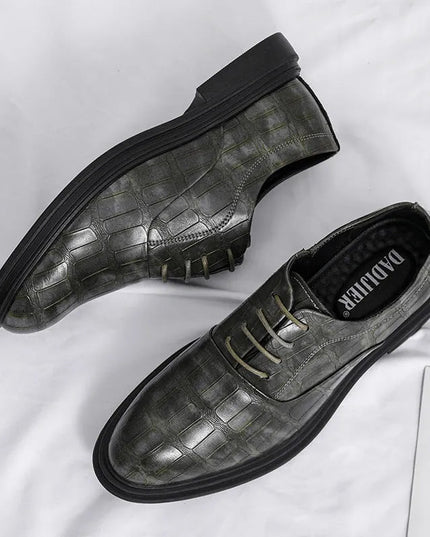 Elegant Height Increasing Leather Shoes.