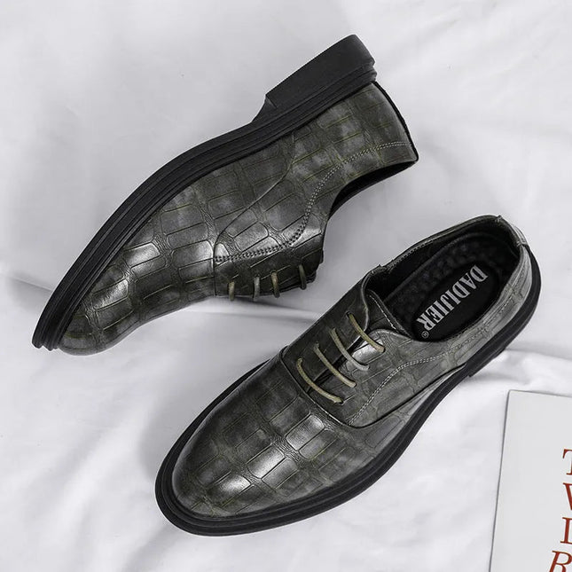 Elegant Height Increasing Leather Shoes.