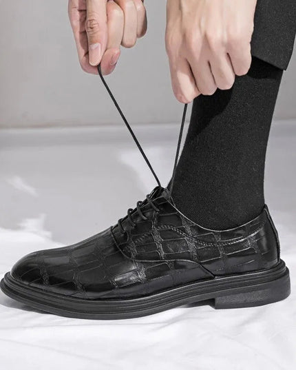 Elegant Height Increasing Leather Shoes.