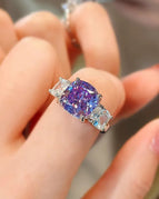 Purple Diamond Ring Adjustable