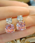Pink Diamond Ear Studs