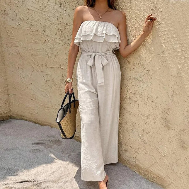Elegant Strapless Jumpsuit.