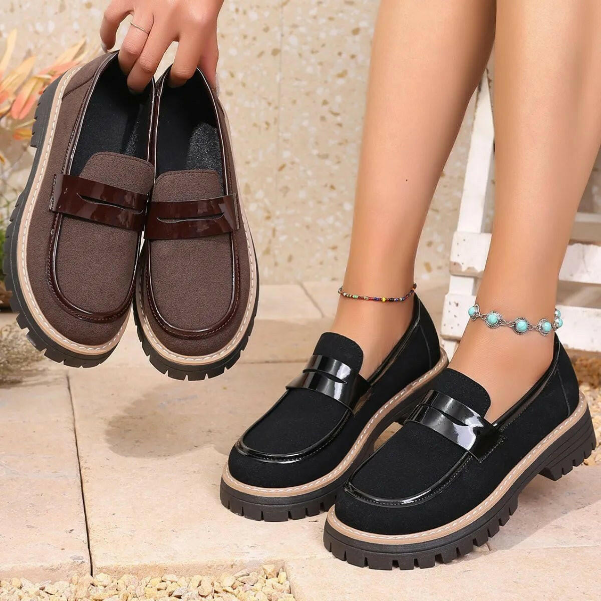 Elevated Comfort Platform Loafers.