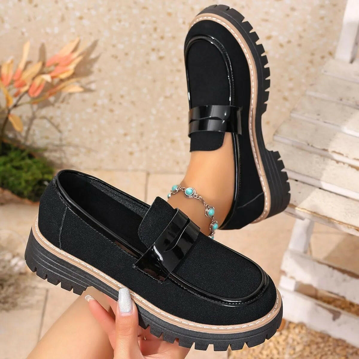 Elevated Comfort Platform Loafers.