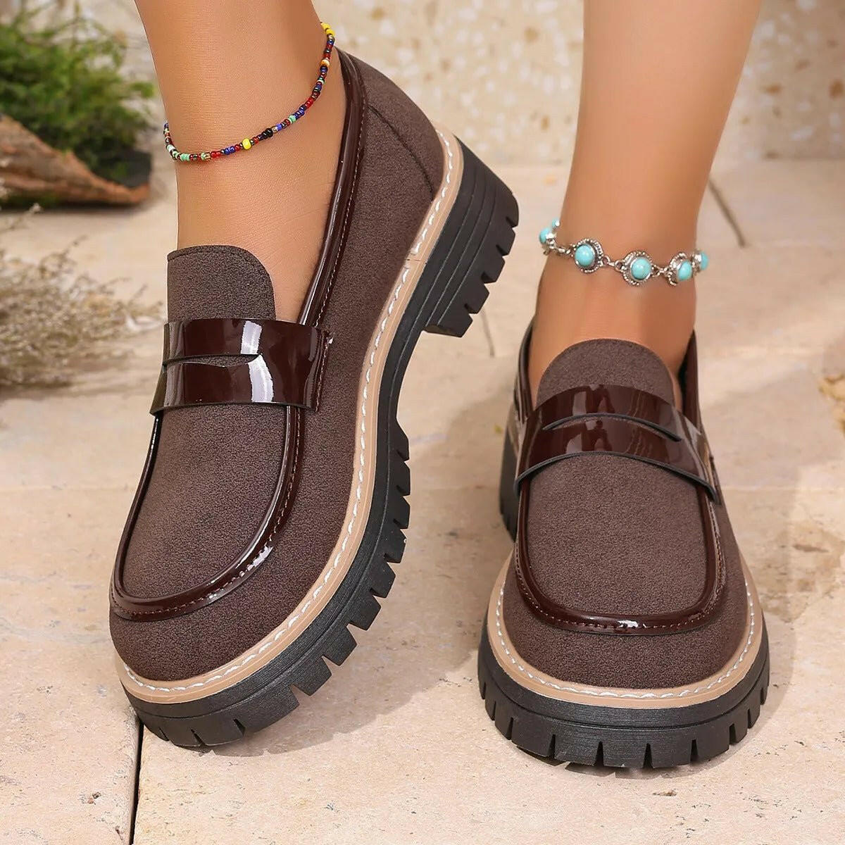 Elevated Comfort Platform Loafers.