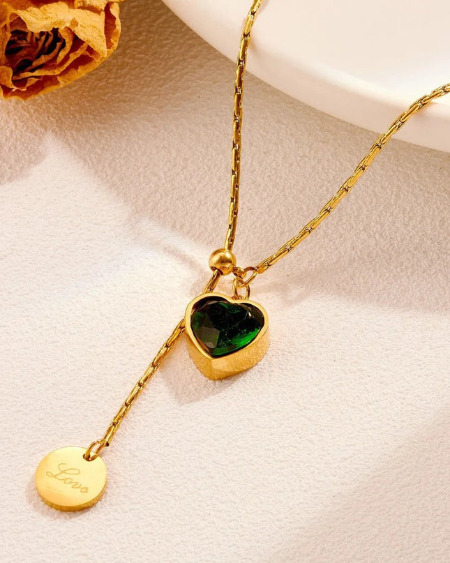 Emerald Heart Diamond Pendant.