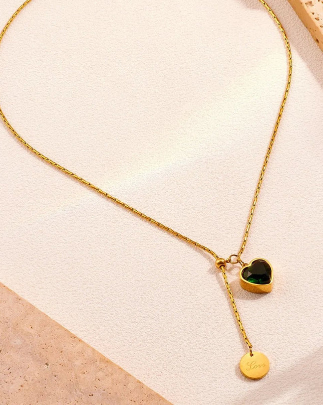 Emerald Heart Diamond Pendant.