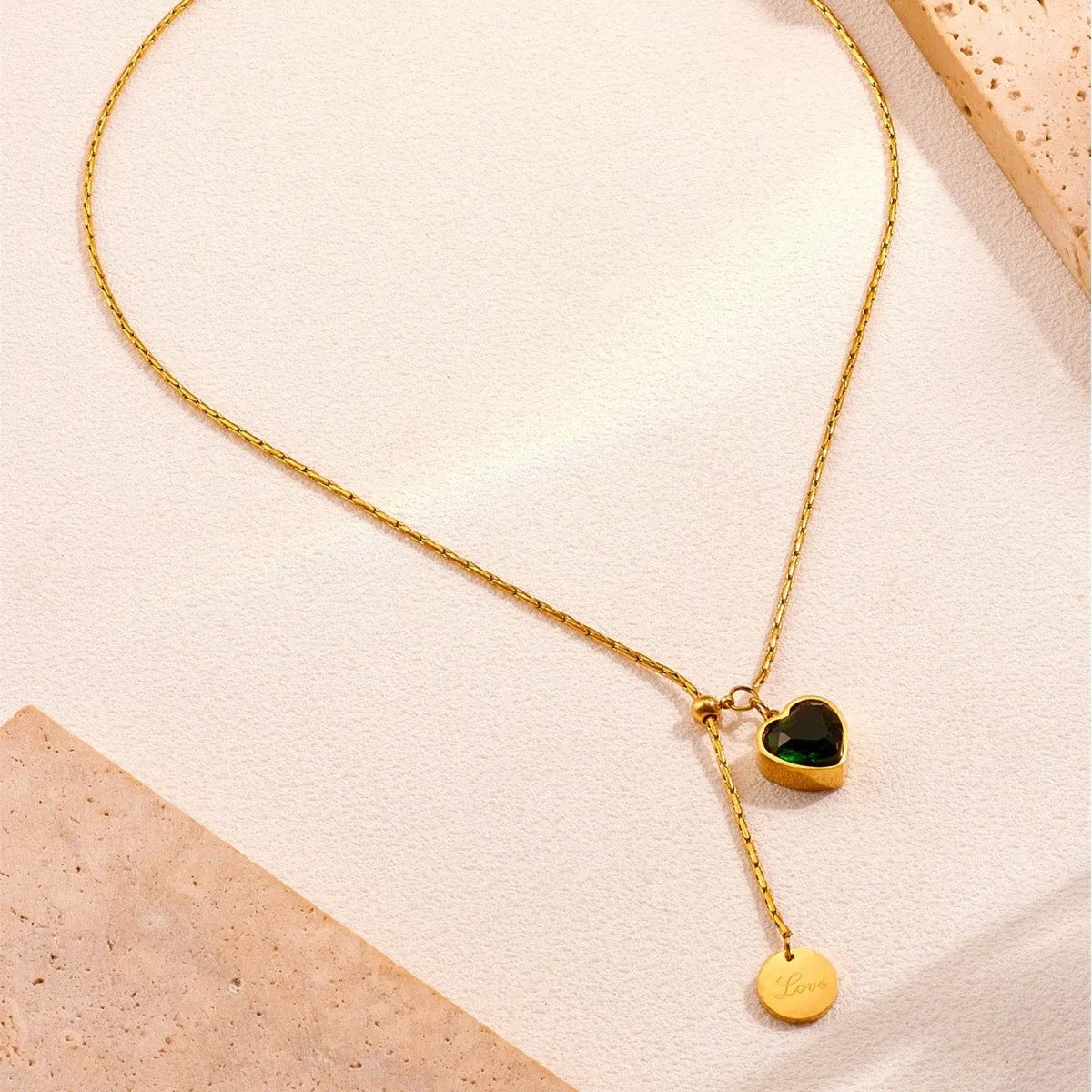 Emerald Heart Diamond Pendant.
