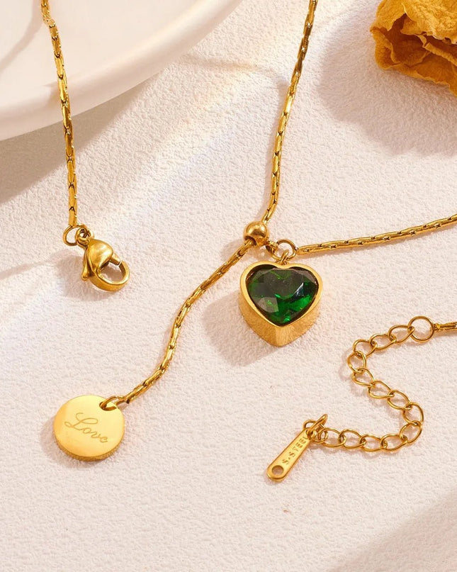 Emerald Heart Diamond Pendant.