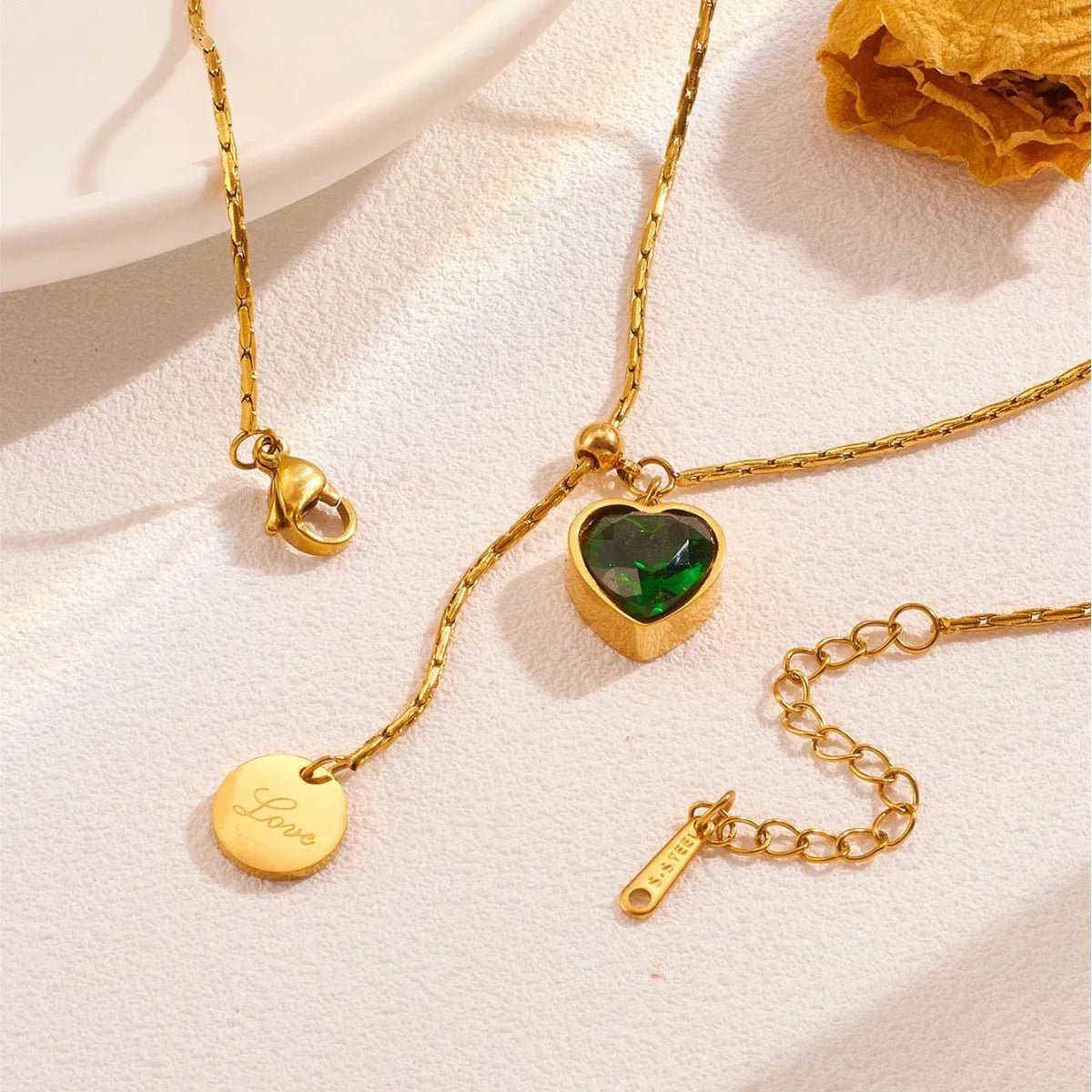 Emerald Heart Diamond Pendant.