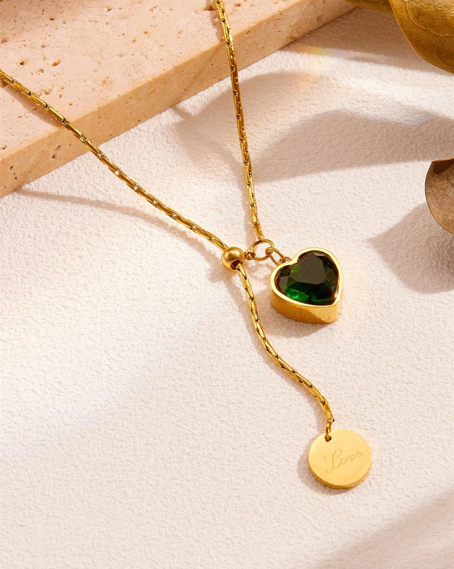 Emerald Heart Diamond Pendant.