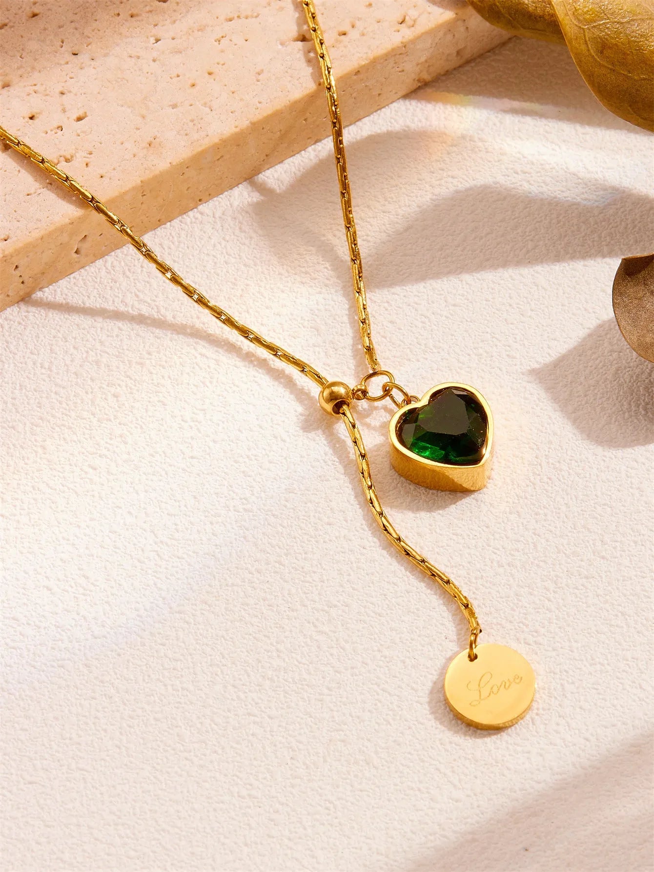 Emerald Heart Diamond Pendant.