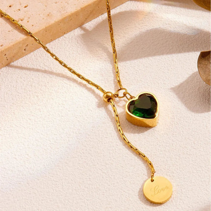 Emerald Heart Diamond Pendant.