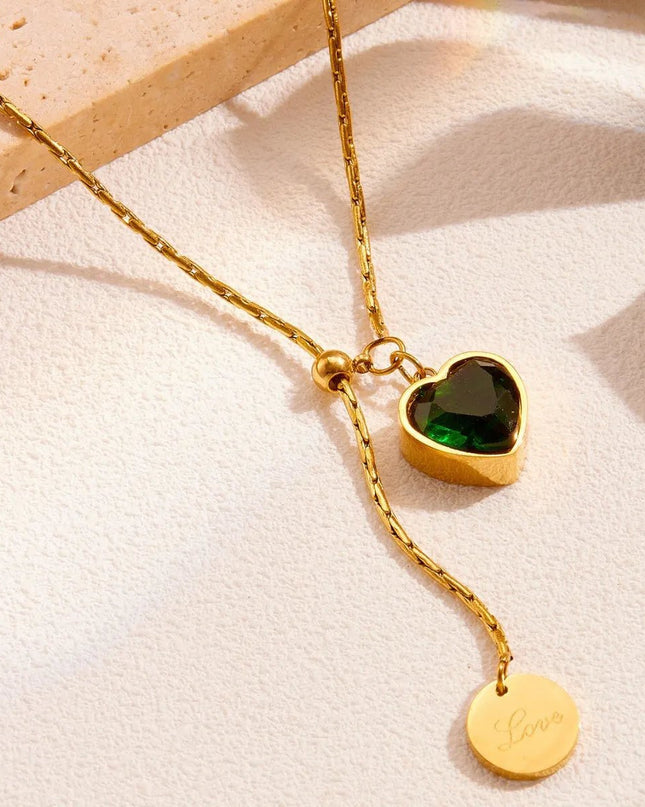 Emerald Heart Diamond Pendant.