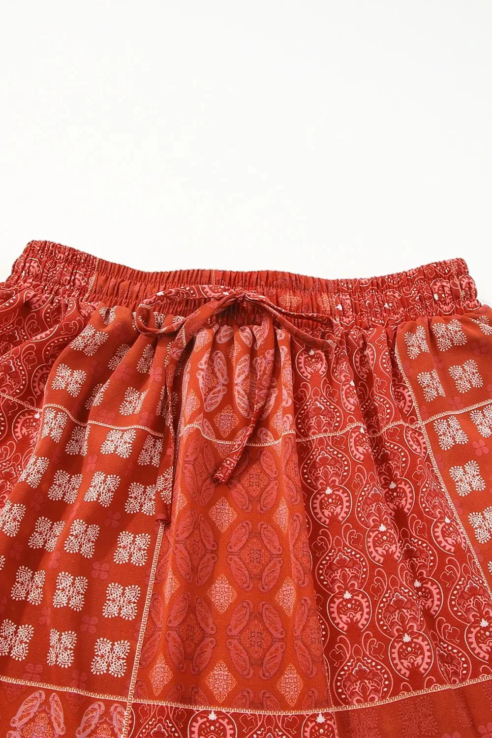 Floral Drawstring Midi Skirt.