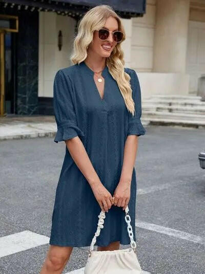 Florira Eyelet Flounce Sleeve Mini Dress - Everclothed™