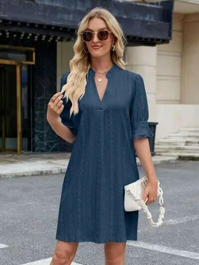 Florira Eyelet Flounce Sleeve Mini Dress - Everclothed™