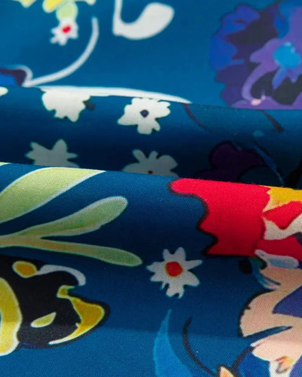 Flowy Floral Blouse with Ruffle Sleeves.