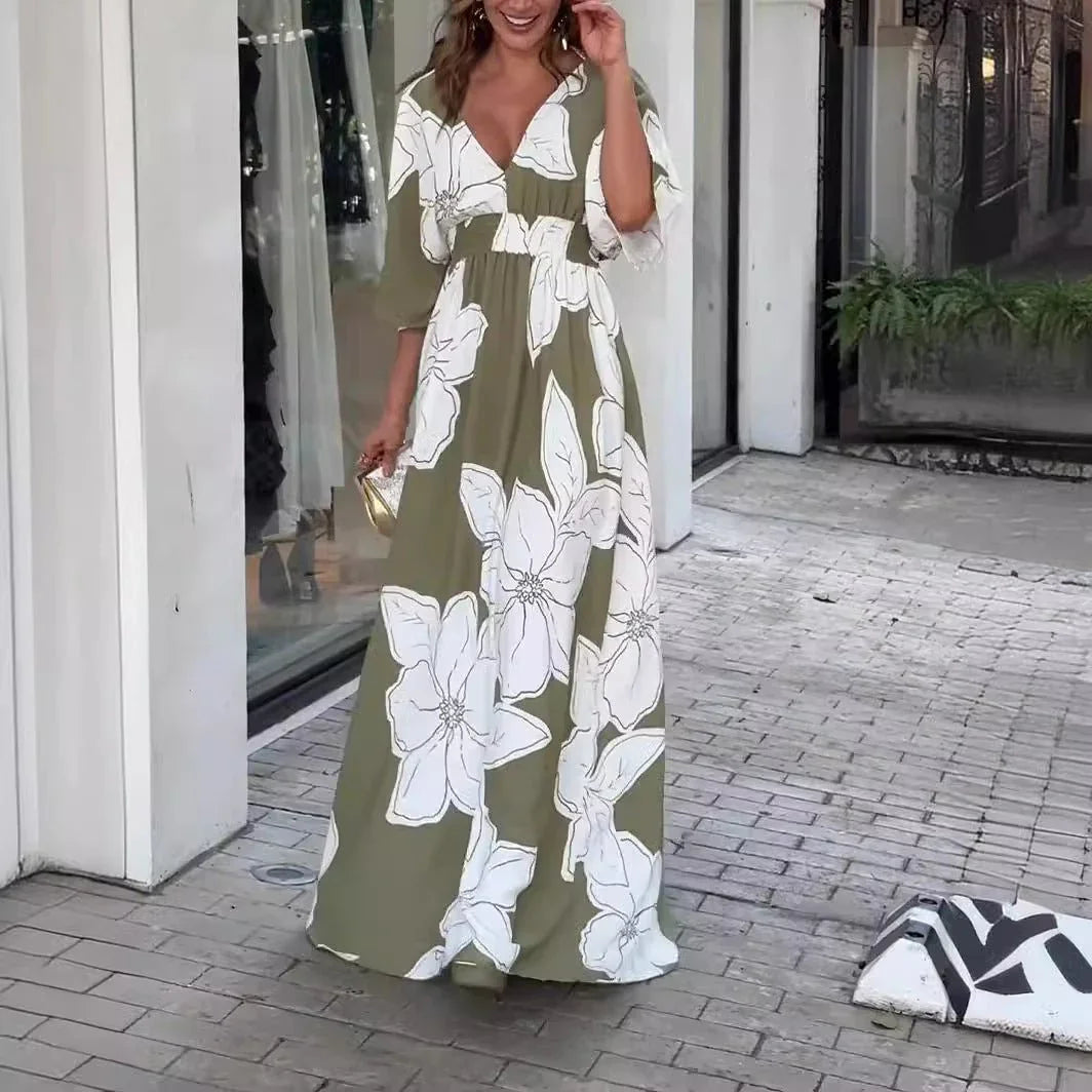 Flowy Floral Long Dress.