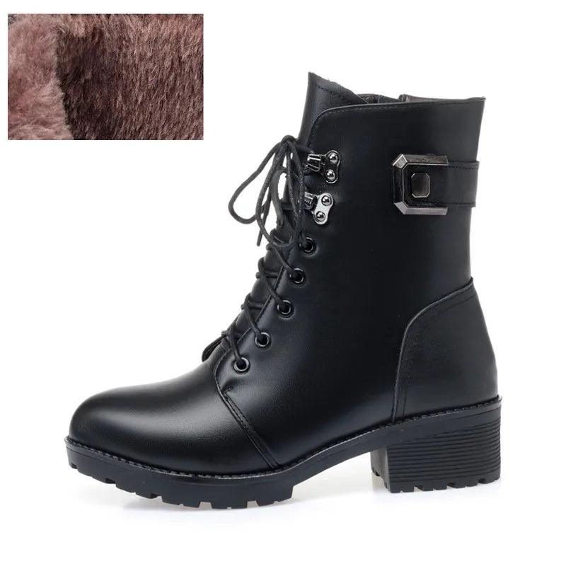 Genuine Leather New Wool Warm non slip.