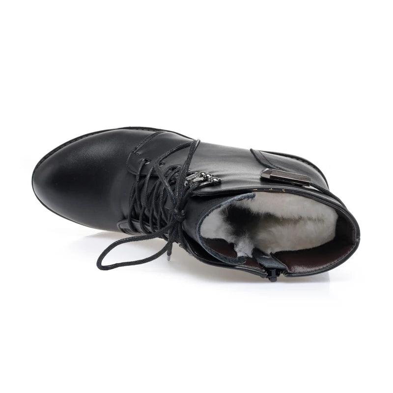 Genuine Leather New Wool Warm non slip.