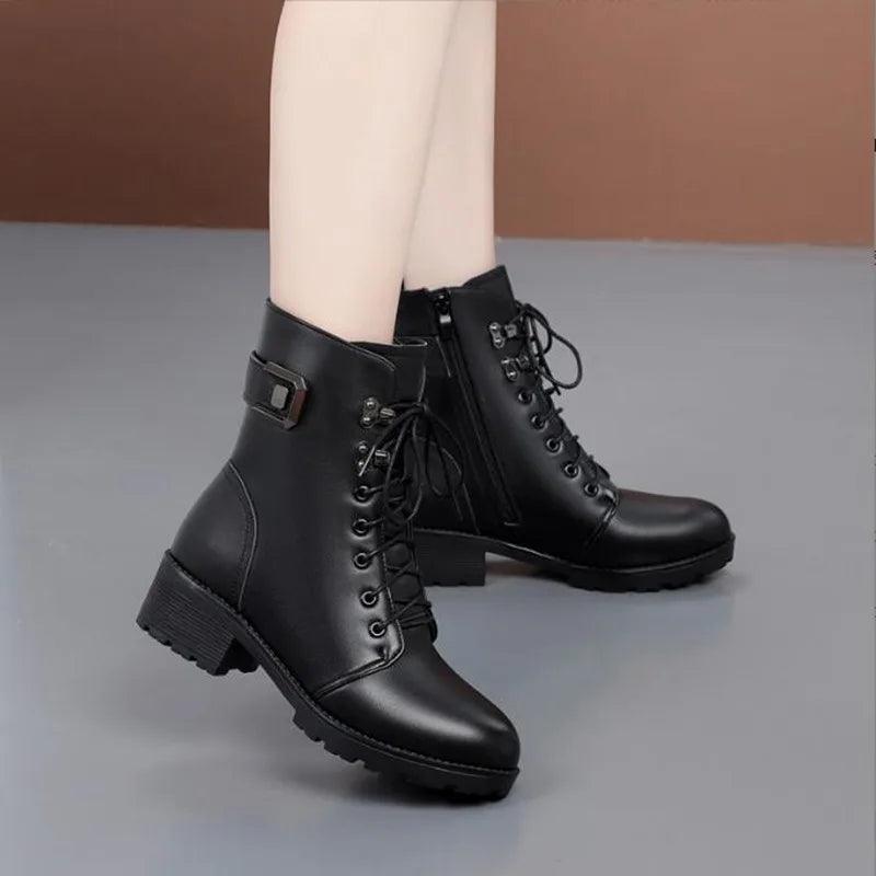 Genuine Leather New Wool Warm non slip.