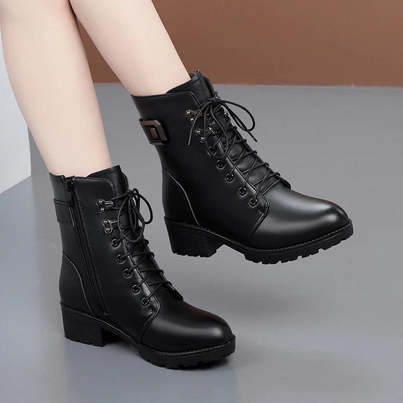 Genuine Leather New Wool Warm non slip.