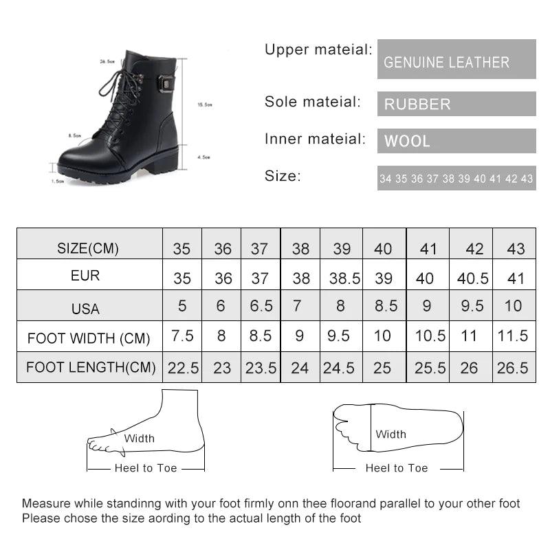 Genuine Leather New Wool Warm non slip.