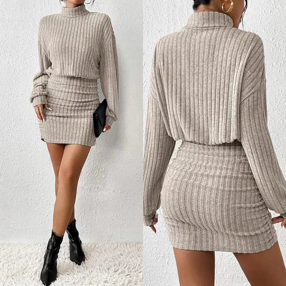 High neck mini a line short dresses.