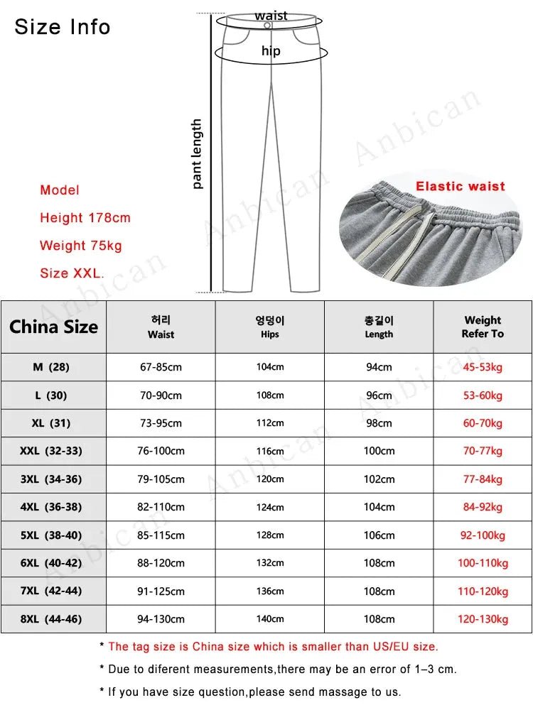 Jogger Pants Hip Hop Streetwear Ankle Length Cotton.