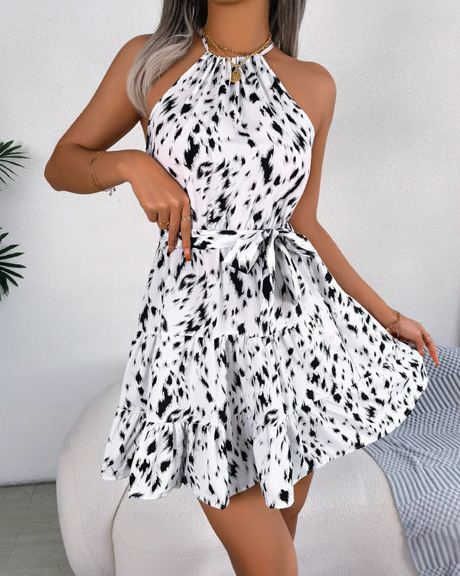 Leopard Print Ruffle Dress.