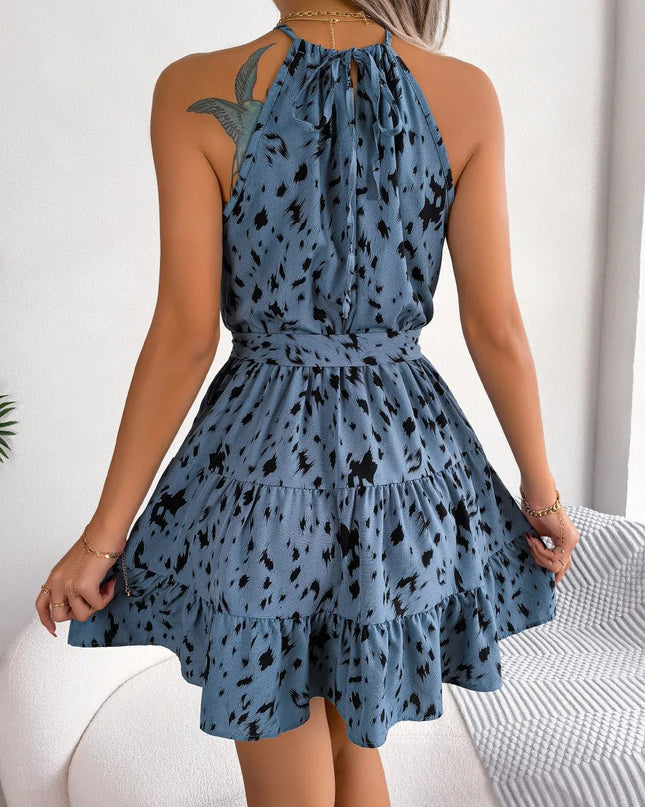 Leopard Print Ruffle Dress.