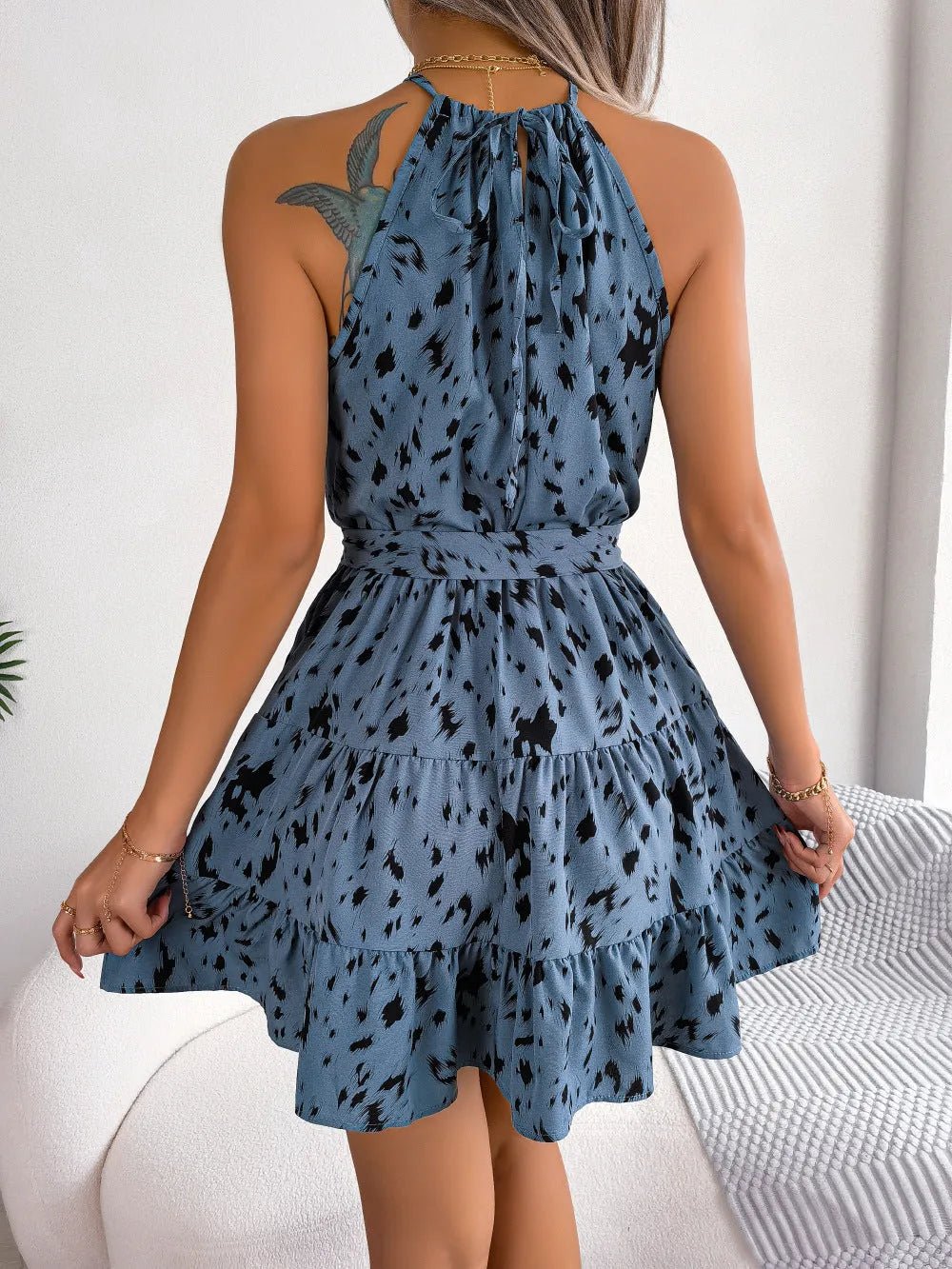 Leopard Print Ruffle Dress.