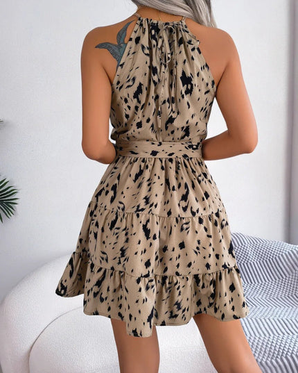 Leopard Print Ruffle Dress.