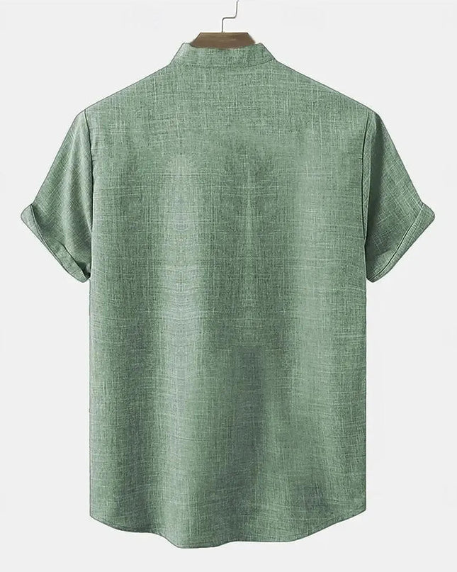 Linen Tribal Totem Pullover Shirt.