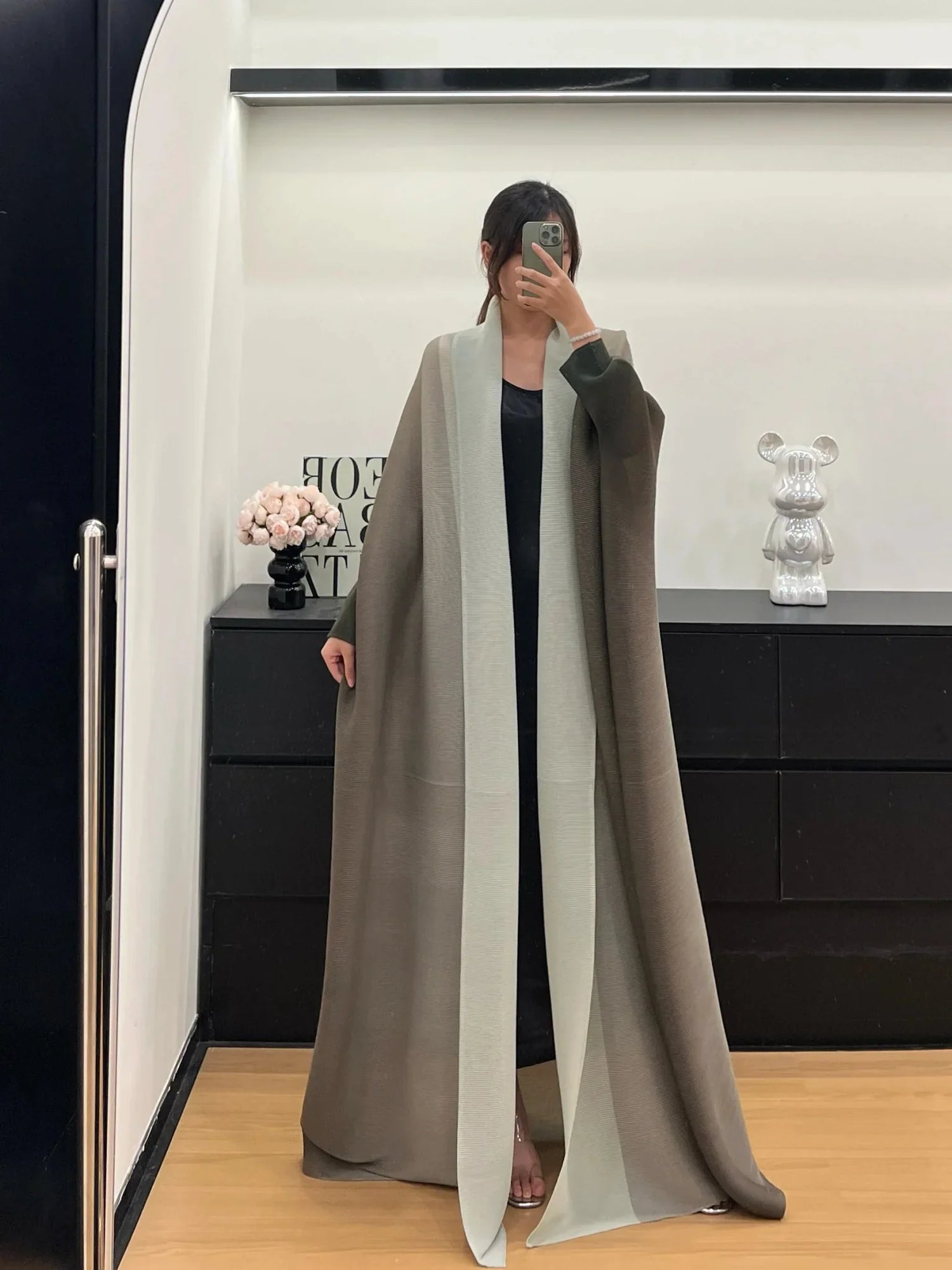 Long Retro Windbreaker Coat.