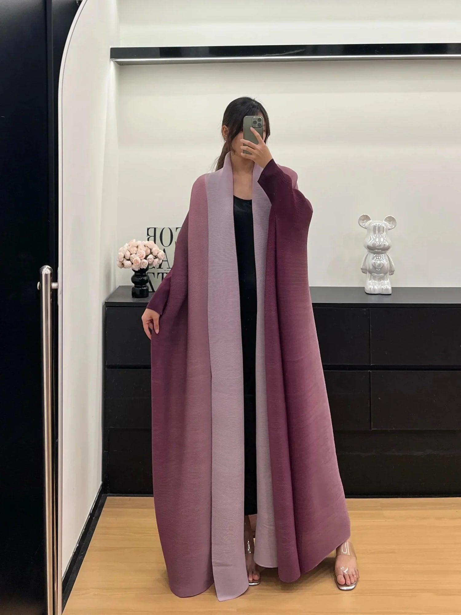 Long Retro Windbreaker Coat.