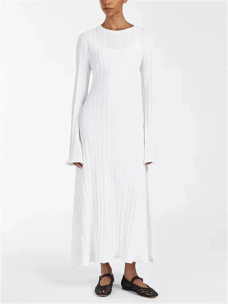 Long Sleeve Party Dress Female Knit Bandage.