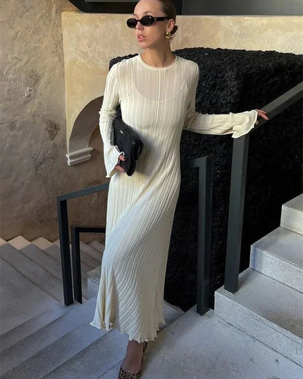 Long Sleeve Party Dress Female Knit Bandage - Everclothed™