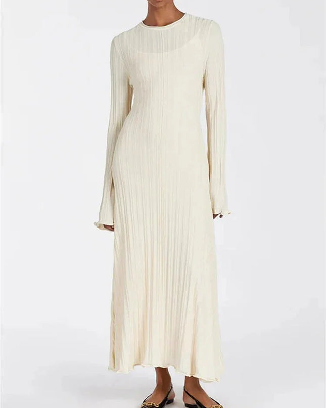 Long Sleeve Party Dress Female Knit Bandage.