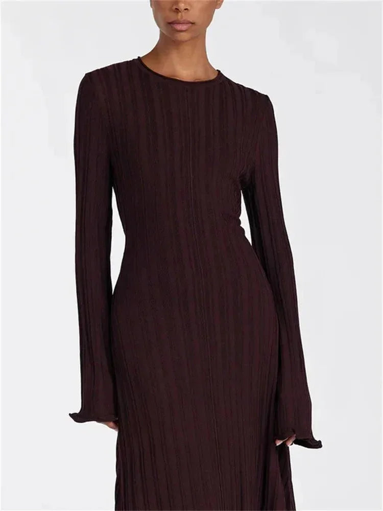 Long Sleeve Party Dress Female Knit Bandage - Everclothed™