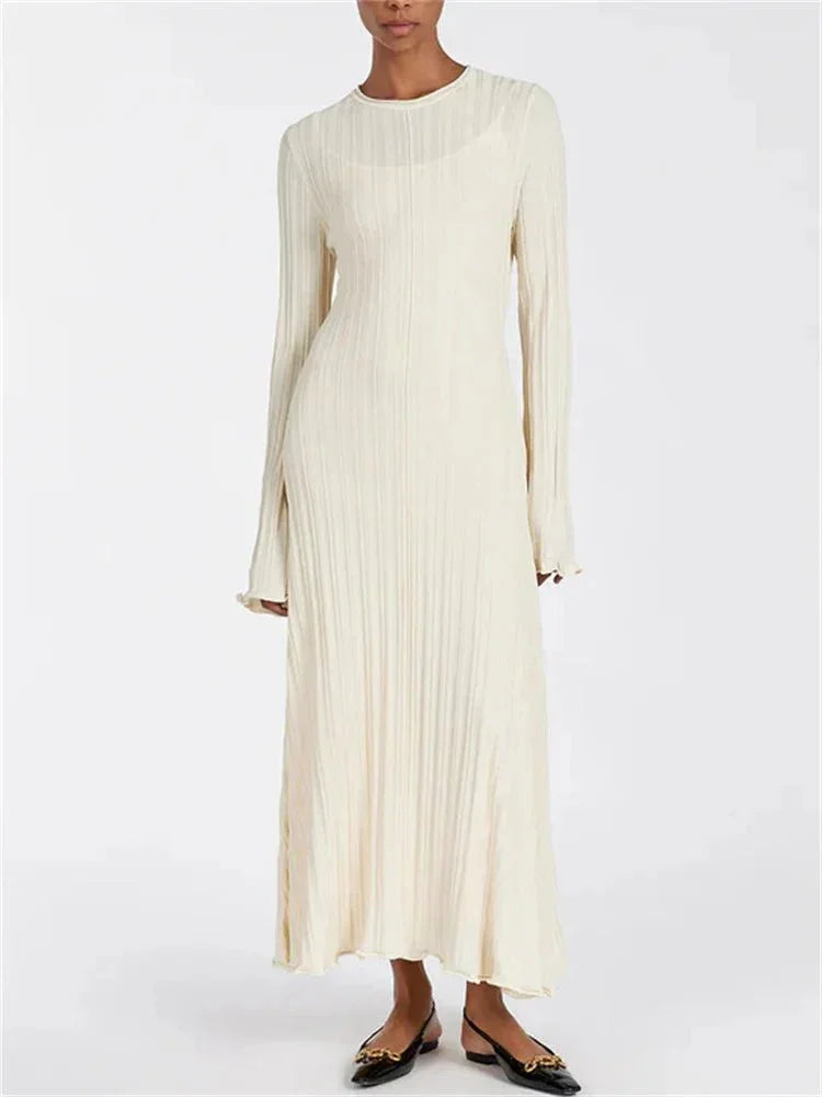 Long Sleeve Party Dress Female Knit Bandage.