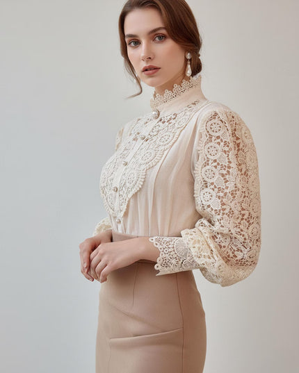 Luna Lace Blouse – Soft Stretch Lace