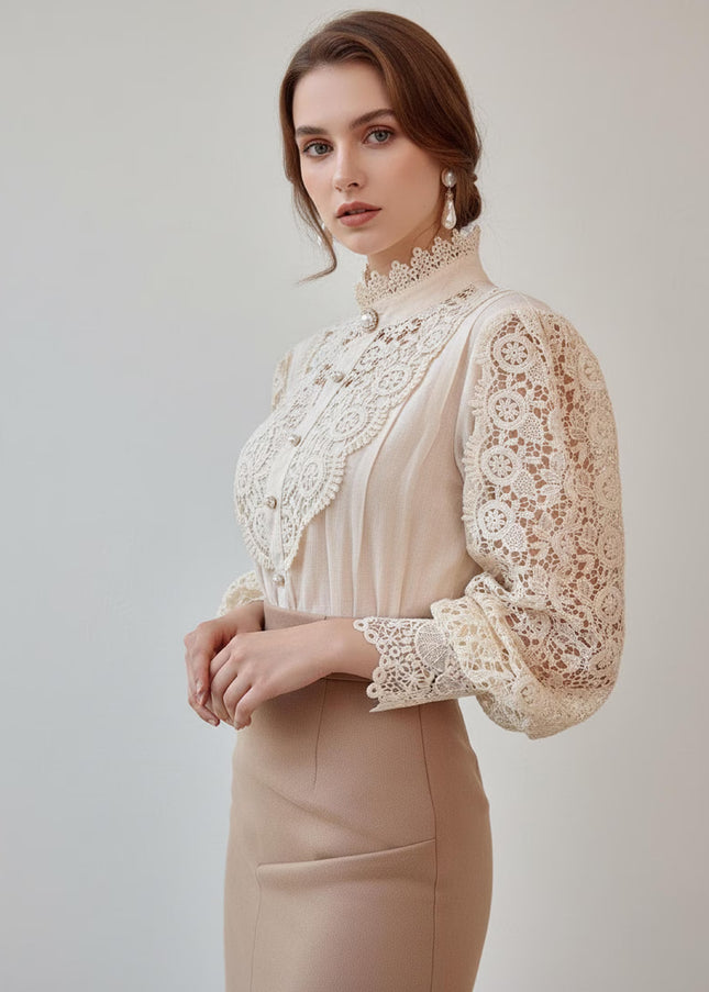Luna Lace Blouse – Soft Stretch Lace