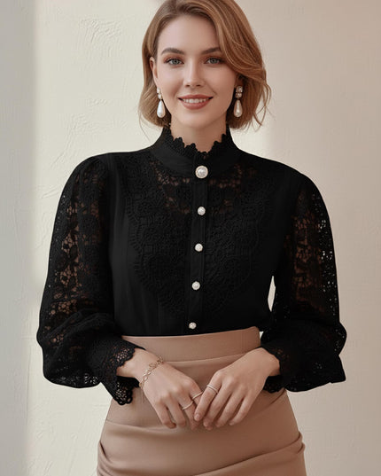 Luna Lace Blouse – Soft Stretch Lace
