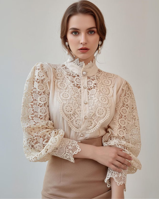 Luna Lace Blouse – Soft Stretch Lace