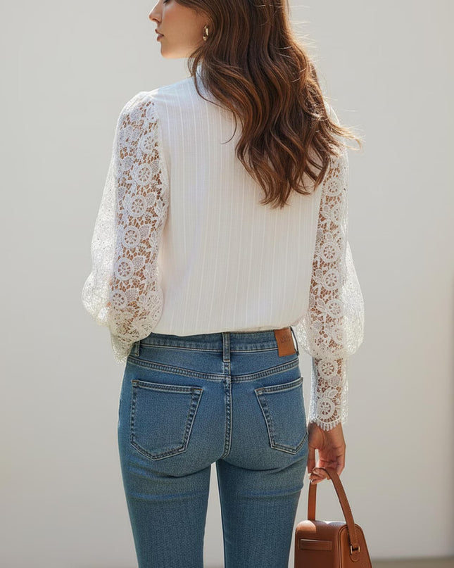 Luna Lace Blouse – Soft Stretch Lace