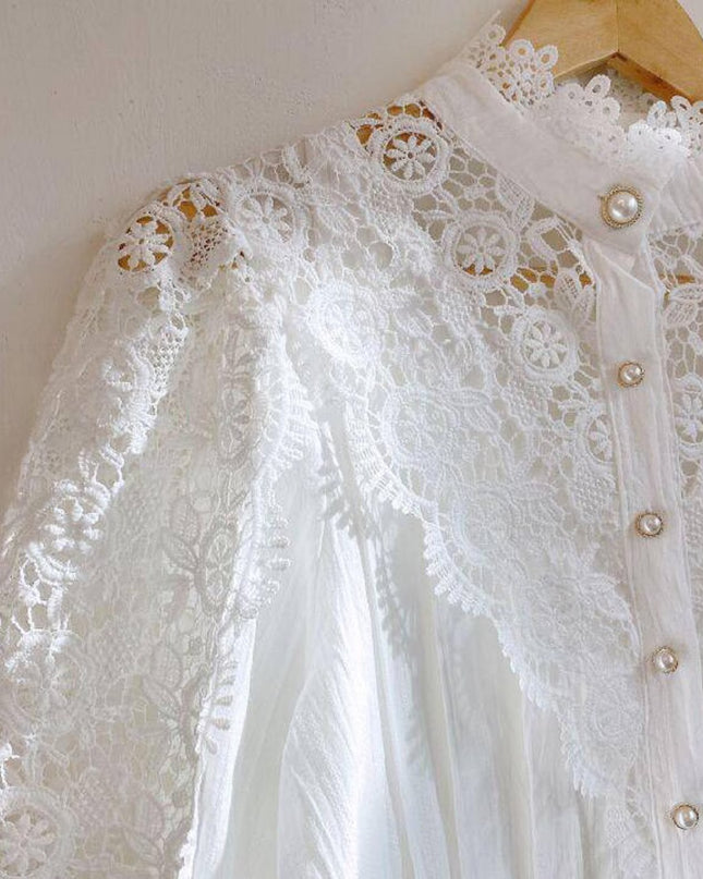 Luna Lace Blouse – Soft Stretch Lace